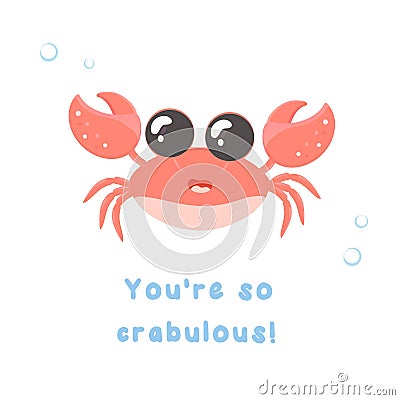 Motivational and support card with sea creatures Vector Illustration