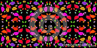 Motley multicolored fractal pattern with many elements. Seamless background Stock Photo