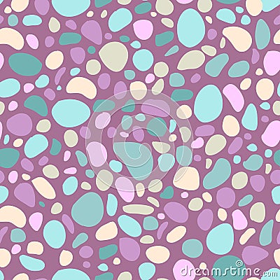 Motley pebbles seamless pattern Vector Illustration