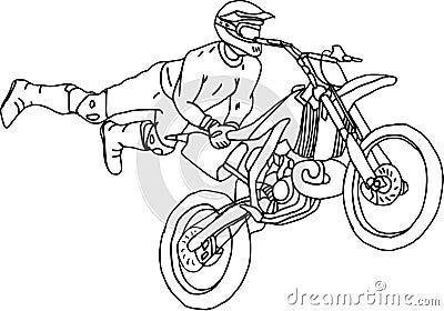 Moto freestyle Vector Illustration