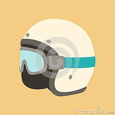 Moto helmet Moto goggles vector illustration flat Vector Illustration