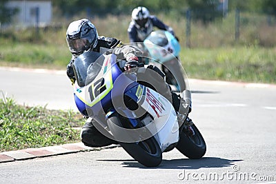 Moto race in the Serbian Championships Editorial Stock Photo