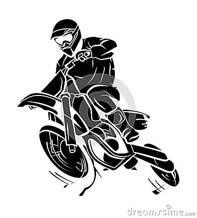 Moto Trail Vector Illustration