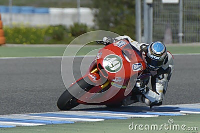 Moto2 test at Jerez racetrack - Day 2. Editorial Stock Photo