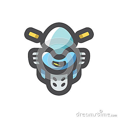 Motobike speed bike Vector icon Cartoon illustration Vector Illustration