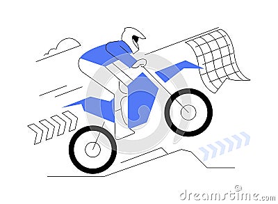 Motocross abstract concept vector illustration. Vector Illustration