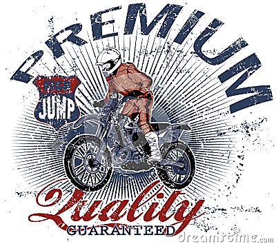 Motocross adventure Vector Illustration
