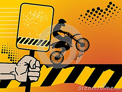 Motocross background Vector Illustration