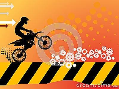 Motocross background Vector Illustration