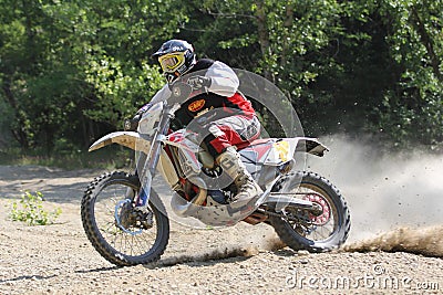 Motocross bike in a race representing concept of speed and power in extreme man sport Editorial Stock Photo