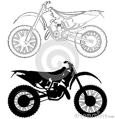 Motocross Bike Vector 01 Vector Illustration