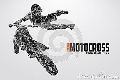 Motocross drivers silhouette. Vector illustration Vector Illustration