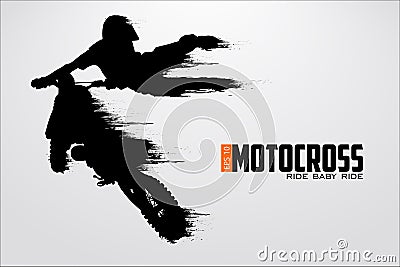 Motocross drivers silhouette. Vector illustration Vector Illustration