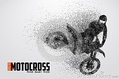 Motocross drivers silhouette. Vector illustration Vector Illustration