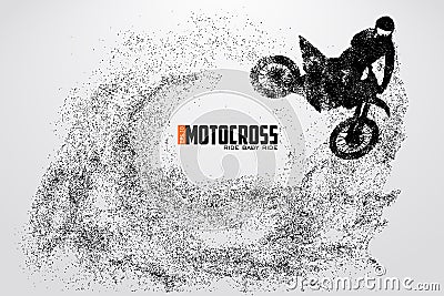 Motocross drivers silhouette. Vector illustration Vector Illustration