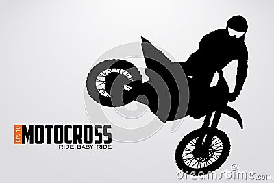 Motocross drivers silhouette. Vector illustration Vector Illustration