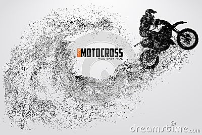 Motocross drivers silhouette. Vector illustration Vector Illustration