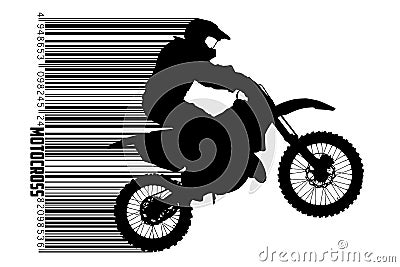 Motocross drivers silhouette. Vector illustration Vector Illustration