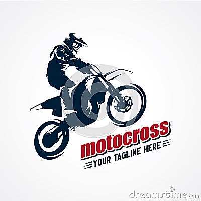 Motocross Extreme Logo Design Template Vector Illustration