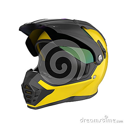 Motocross Helmet Isolated Stock Photo