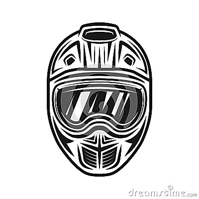 Motocross helmet vector object or design element Vector Illustration