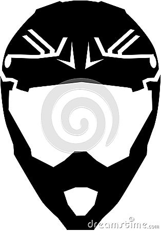 Motocross helmet Vector Illustration