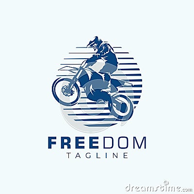 Motocross Logo Design Vector Illustration Template Idea Vector Illustration