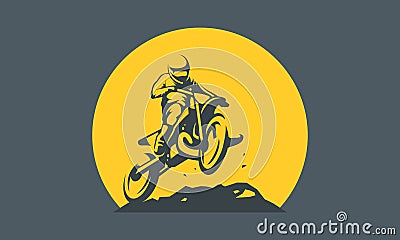 Motocross logo Stock Photo