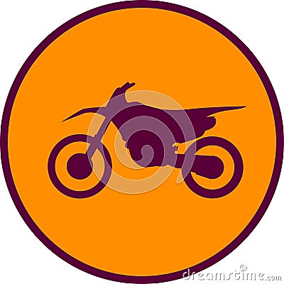 Motocross motorbike icon Vector Illustration