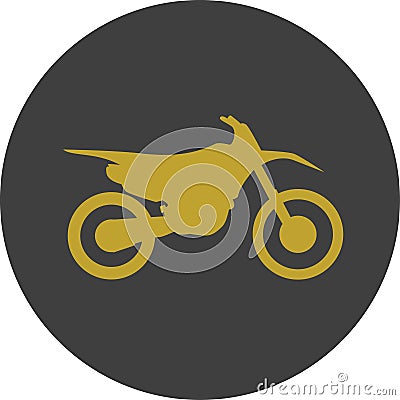 Motocross motorbike icon Vector Illustration