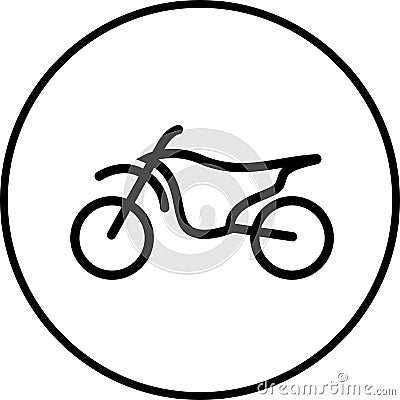 Motocross motorbike icon Vector Illustration