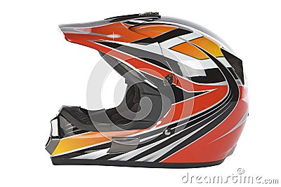 Motocross motorcycle helmet Stock Photo