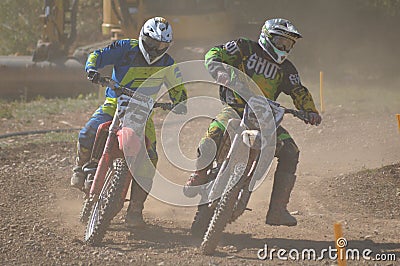 A Motocross race in Saint Christol Editorial Stock Photo