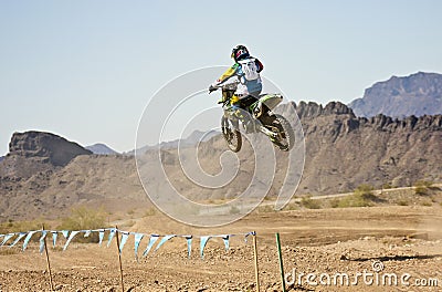 A Motocross Racer Practices at SARA Park Editorial Stock Photo