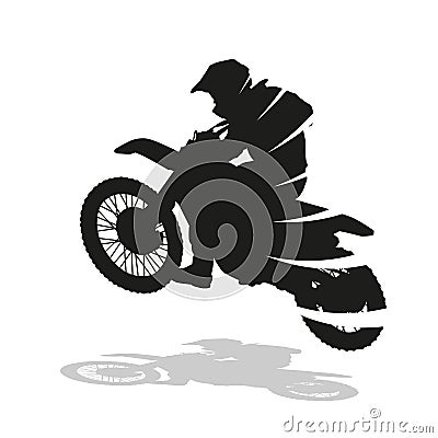 Motocross racing, abstract vector silhouette Vector Illustration