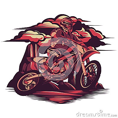 Motocross vector design Stock Photo