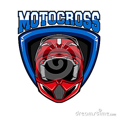 Motocross sport emblem Stock Photo
