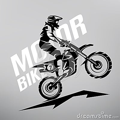 Motocross stylized vector symbol Vector Illustration