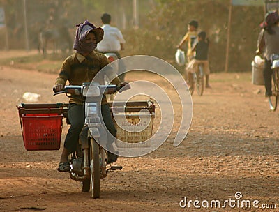 Motor Bike, Cambodia Stock Photo