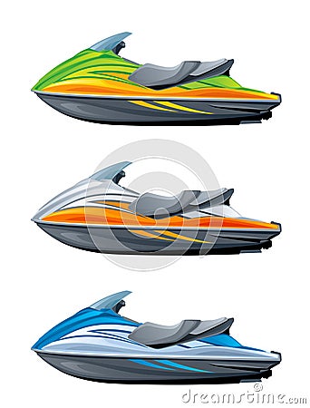 Motor boat Vector Illustration