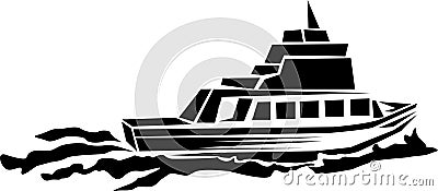 Motor boat Vector Illustration