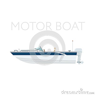 Motor boat vector icon Vector Illustration