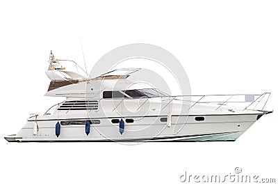 Motor boat on a white background Stock Photo