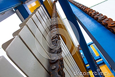 Motor chain and gear of machine Stock Photo