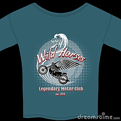 Motor Club t-shirt membership design Vector Illustration