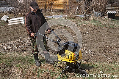 Motor cultivator Stock Photo