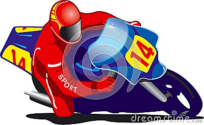 Motor-cycle races Vector Illustration