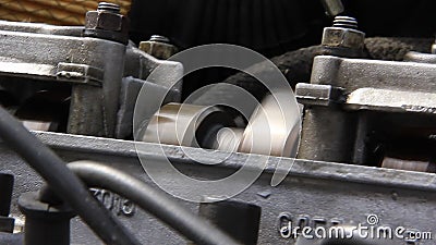 Motor de combustión interna. Eje impulsor metrajes Motor de combustión interna. Eje impulsor metrajes