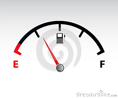 Motor gas gauge. Vector Illustration