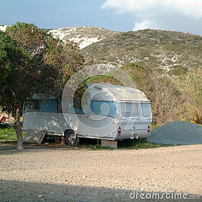 Motor home in Cyprus Editorial Stock Photo